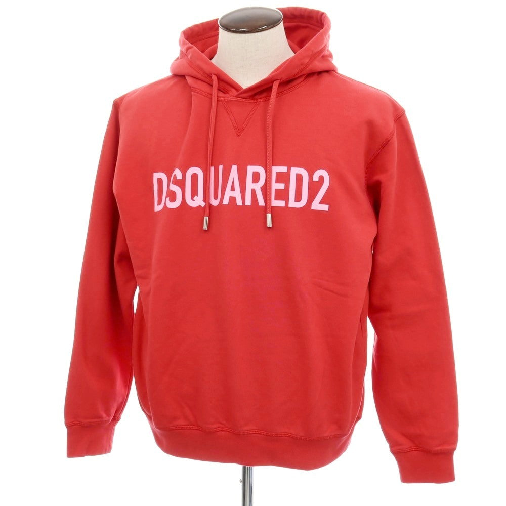 【新品】ディースクエアード DSQUARED2 コットン スウェット プルオーバー パーカー レッド【サイズXL】【 状態ランクN 】【 メンズ 】