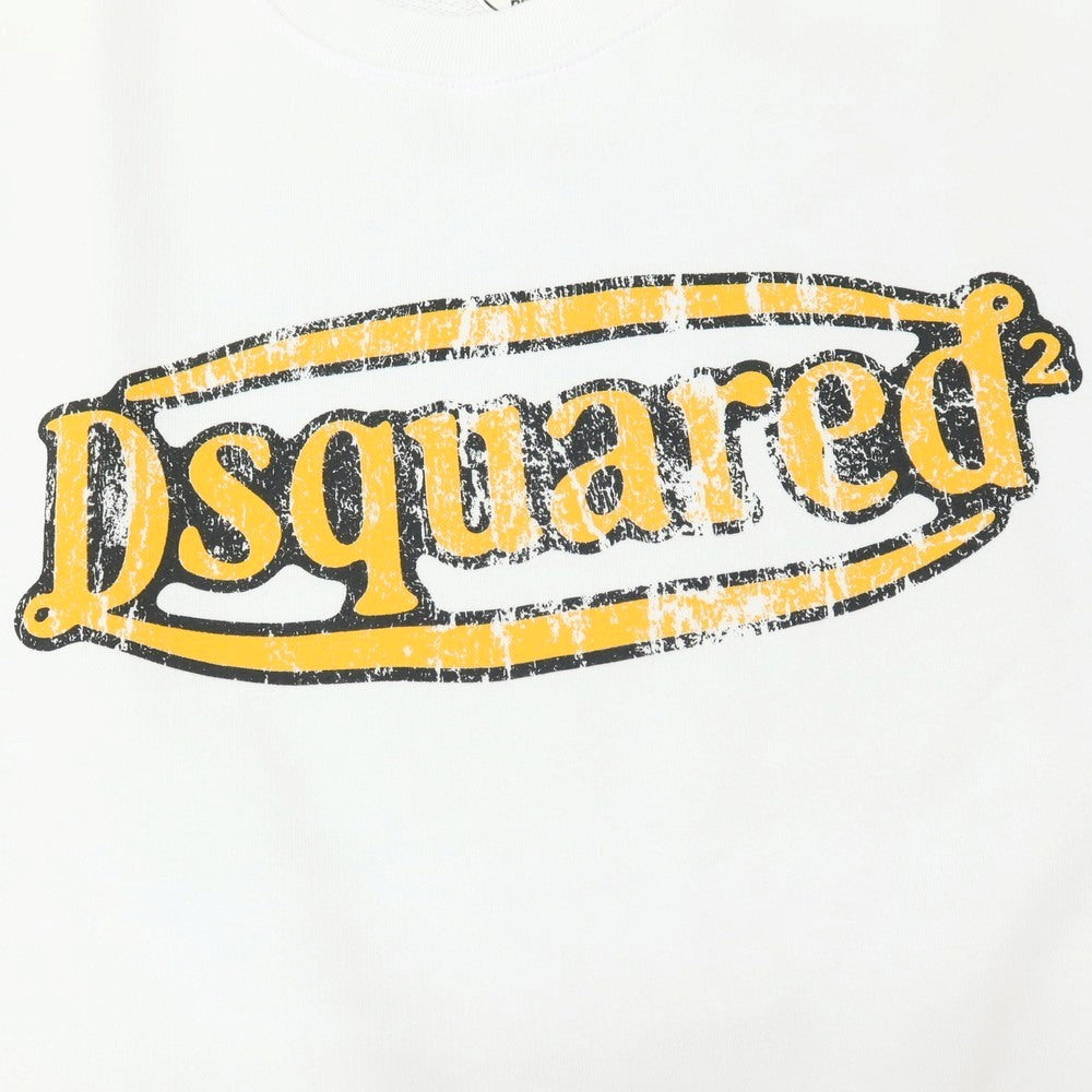 【SALE10%OFF/返品不可】【新品】ディースクエアード DSQUARED2 コットン クルーネック スウェット ホワイト【 サイズS 】【 状態ランクN 】【 メンズ 】