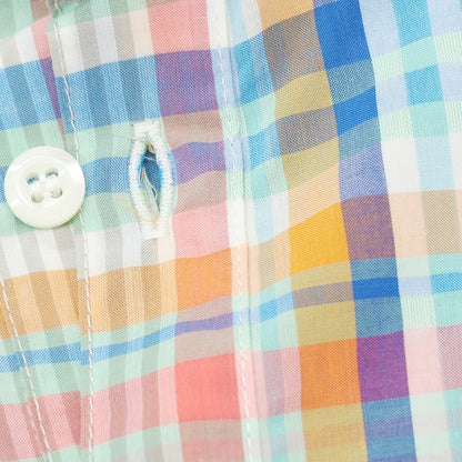 【新品アウトレット】ディースクエアード DSQUARED2 コットン チェック 切り替え 半袖ポロシャツ ライトブルーxマルチカラー【サイズ48】【 状態ランクN- 】【 メンズ 】