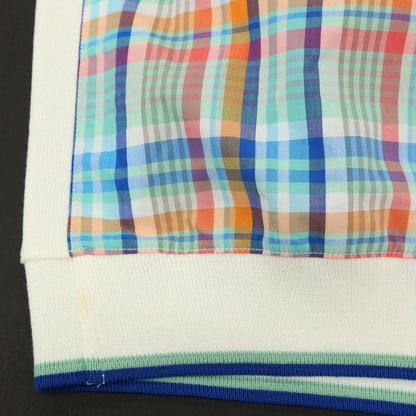 【新品アウトレット】ディースクエアード DSQUARED2 コットン チェック 切り替え 半袖ポロシャツ ライトブルーxマルチカラー【サイズ48】【 状態ランクN- 】【 メンズ 】