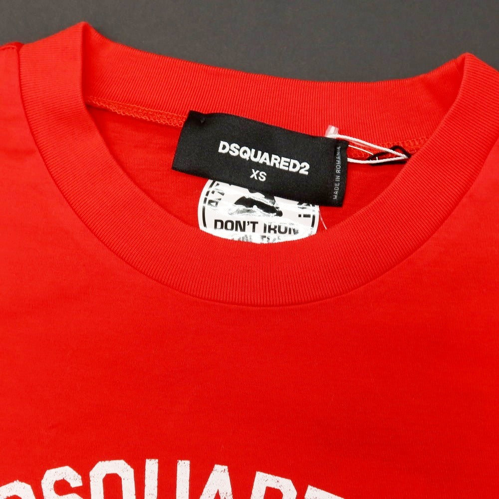 【新品】ディースクエアード DSQUARED2 コットン クルーネック 半袖Ｔシャツ レッド【サイズXS】【 状態ランクN 】【 メンズ 】