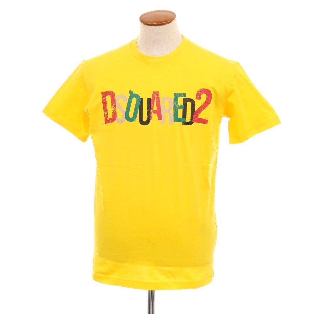 【新品】ディースクエアード DSQUARED2 コットン クルーネック 半袖Ｔシャツ イエロー【サイズM】【 状態ランクN 】【 メンズ 】