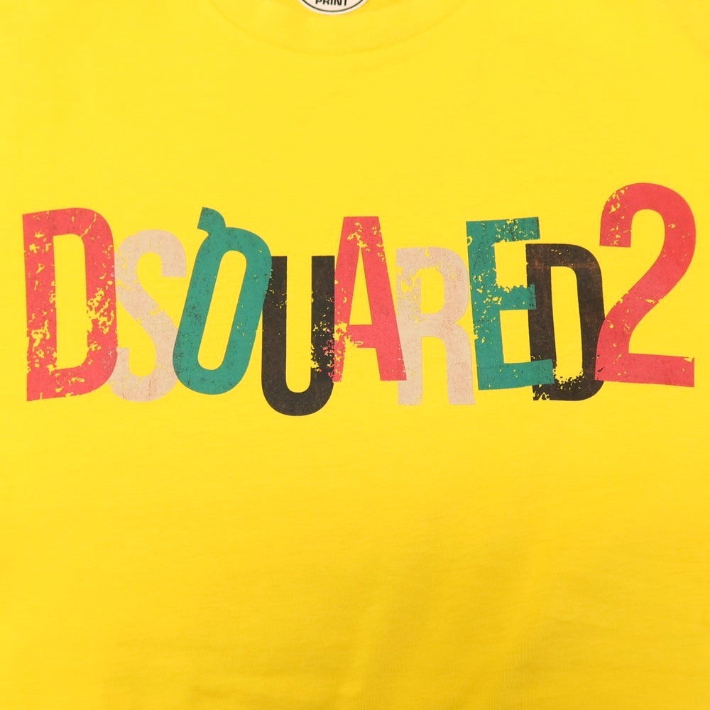 【新品】ディースクエアード DSQUARED2 コットン クルーネック 半袖Ｔシャツ イエロー【サイズM】【 状態ランクN 】【 メンズ 】