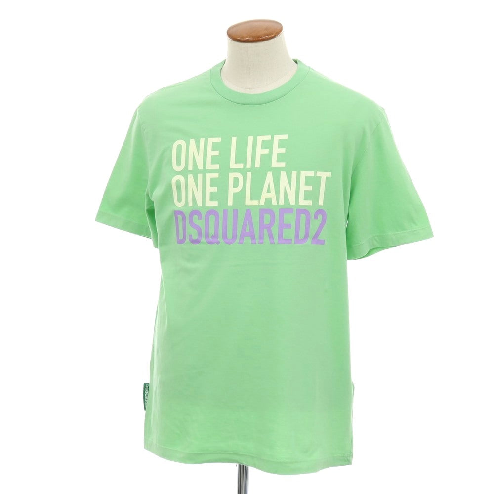 【新品】ディースクエアード DSQUARED2 ONE LIFE ONE PLANET コットン クルーネック 半袖Ｔシャツ グリーン【サイズM】【 状態ランクN 】【 メンズ 】