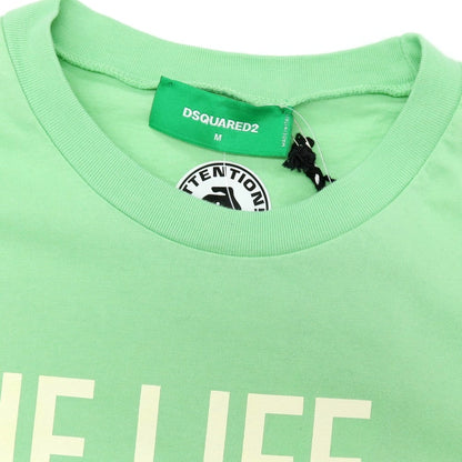 【新品】ディースクエアード DSQUARED2 ONE LIFE ONE PLANET コットン クルーネック 半袖Ｔシャツ グリーン【サイズM】【 状態ランクN 】【 メンズ 】
