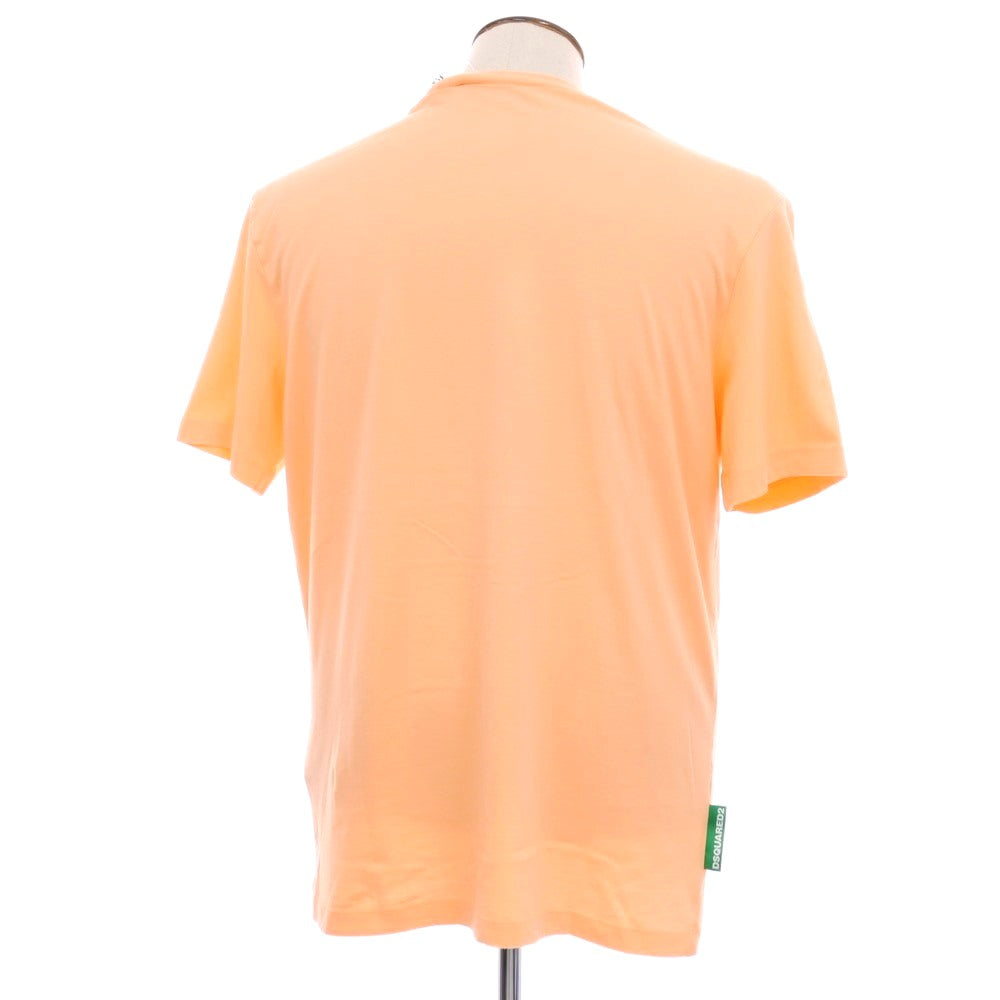 【新品】ディースクエアード DSQUARED2 ONE LIFE ONE PLANET コットン クルーネック 半袖Ｔシャツ サーモン【サイズL】【 状態ランクN 】【 メンズ 】