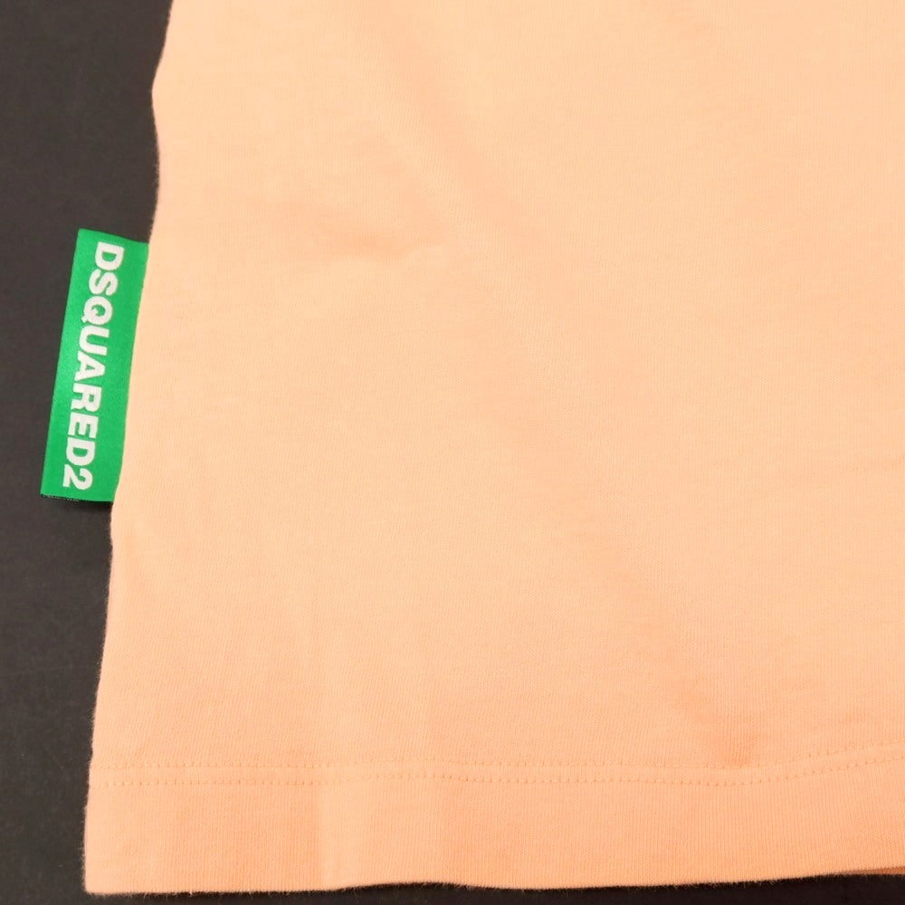 【SALE10%OFF/返品不可】【新品】ディースクエアード DSQUARED2 ONE LIFE ONE PLANET コットン クルーネック 半袖Ｔシャツ サーモン【 サイズL 】【 状態ランクN 】【 メンズ 】