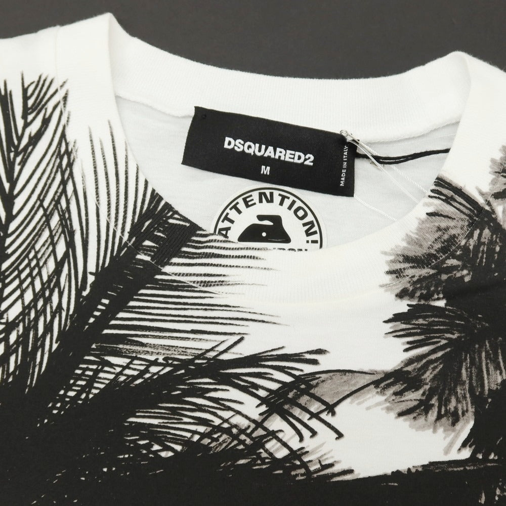 【新品】ディースクエアード DSQUARED2 コットン クルーネック 半袖Ｔシャツ ホワイト【サイズM】【 状態ランクN 】【 メンズ 】