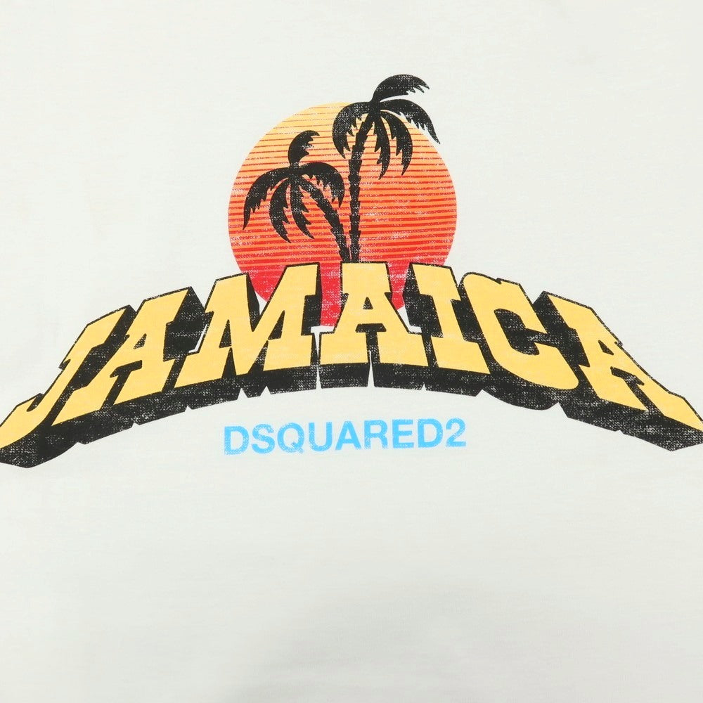 【新品アウトレット】ディースクエアード DSQUARED2 コットン クルーネック リンガー 半袖Ｔシャツ ホワイト【サイズXS】【 状態ランクN- 】【 メンズ 】