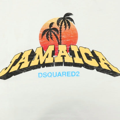 【新品アウトレット】ディースクエアード DSQUARED2 コットン クルーネック リンガー 半袖Ｔシャツ ホワイト【サイズXS】【 状態ランクN- 】【 メンズ 】