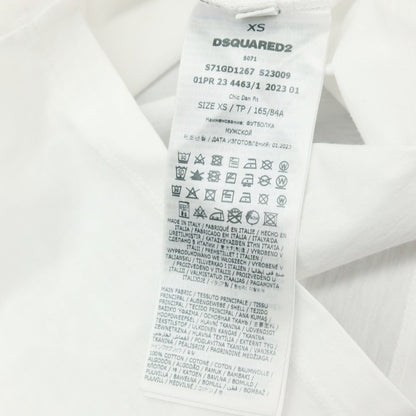 【新品アウトレット】ディースクエアード DSQUARED2 コットン クルーネック リンガー 半袖Ｔシャツ ホワイト【サイズXS】【 状態ランクN- 】【 メンズ 】
