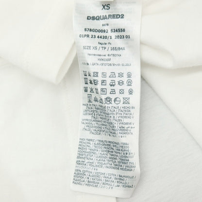 【新品】ディースクエアード DSQUARED2 × THE SMURFS コットン クルーネック 半袖Ｔシャツ ホワイト【サイズXS】【 状態ランクN 】【 メンズ 】