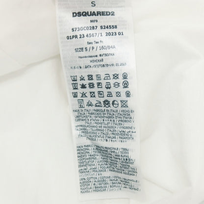 【新品アウトレット】ディースクエアード DSQUARED2 × THE SMURFS コットン クルーネック 半袖Ｔシャツ ホワイト【サイズS】【 状態ランクN- 】【 メンズ 】