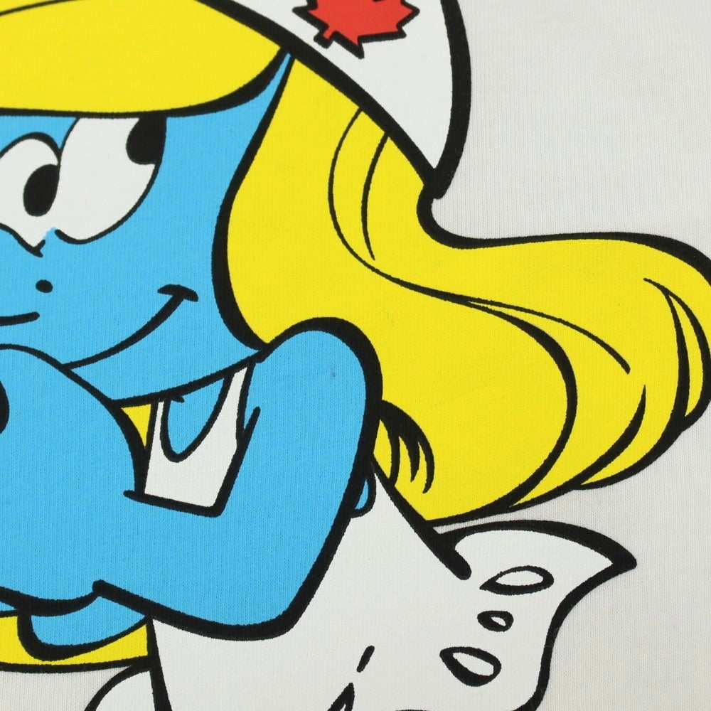 【新品アウトレット】ディースクエアード DSQUARED2 × THE SMURFS コットン クルーネック 半袖Ｔシャツ ホワイト【サイズS】【 状態ランクN- 】【 メンズ 】