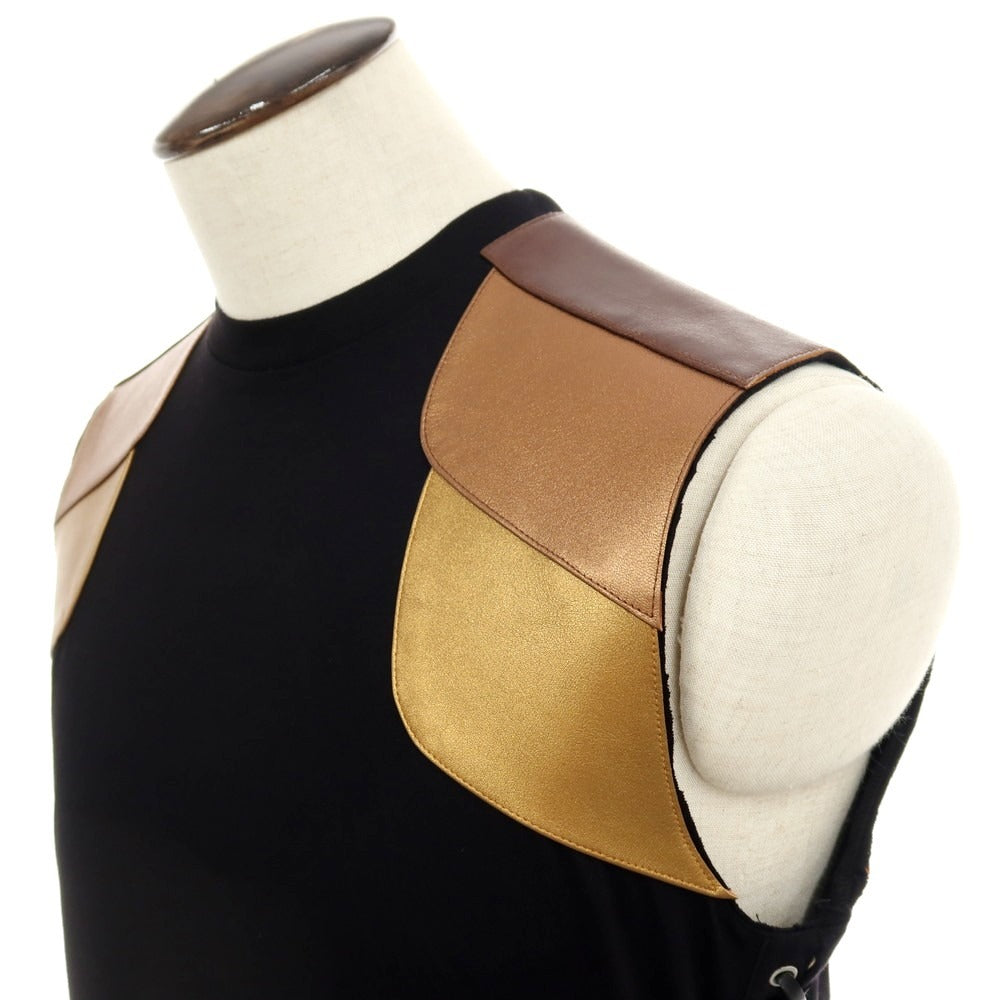 【新品】ディースクエアード DSQUARED2 コットン クルーネック サイドレースアップ ノースリーブカットソー ブラック【サイズL】【 状態ランクN 】【 メンズ 】