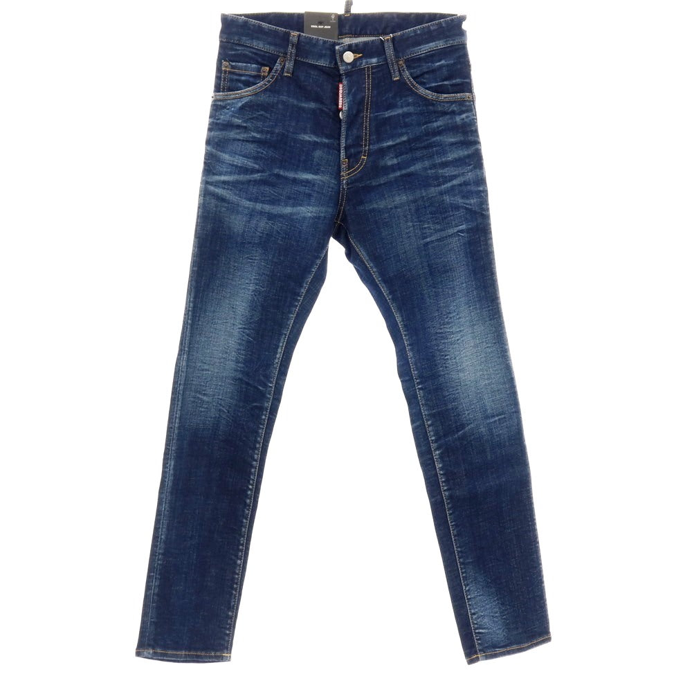 【新品】ディースクエアード DSQUARED2 COOL GUY JEAN ストレッチ コットン デニムパンツ ジーンズ ネイビー【サイズ42】【 状態ランクN 】【 メンズ 】