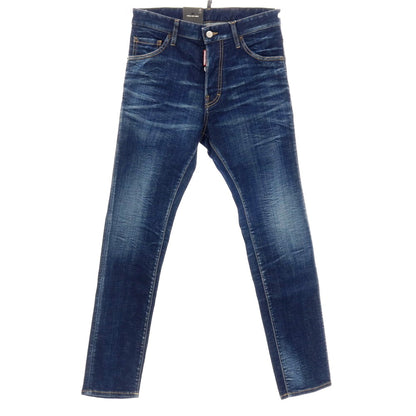 【新品】ディースクエアード DSQUARED2 COOL GUY JEAN ストレッチ コットン デニムパンツ ジーンズ ネイビー【サイズ42】【 状態ランクN 】【 メンズ 】