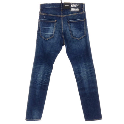 【新品】ディースクエアード DSQUARED2 COOL GUY JEAN ストレッチ コットン デニムパンツ ジーンズ ネイビー【サイズ42】【 状態ランクN 】【 メンズ 】