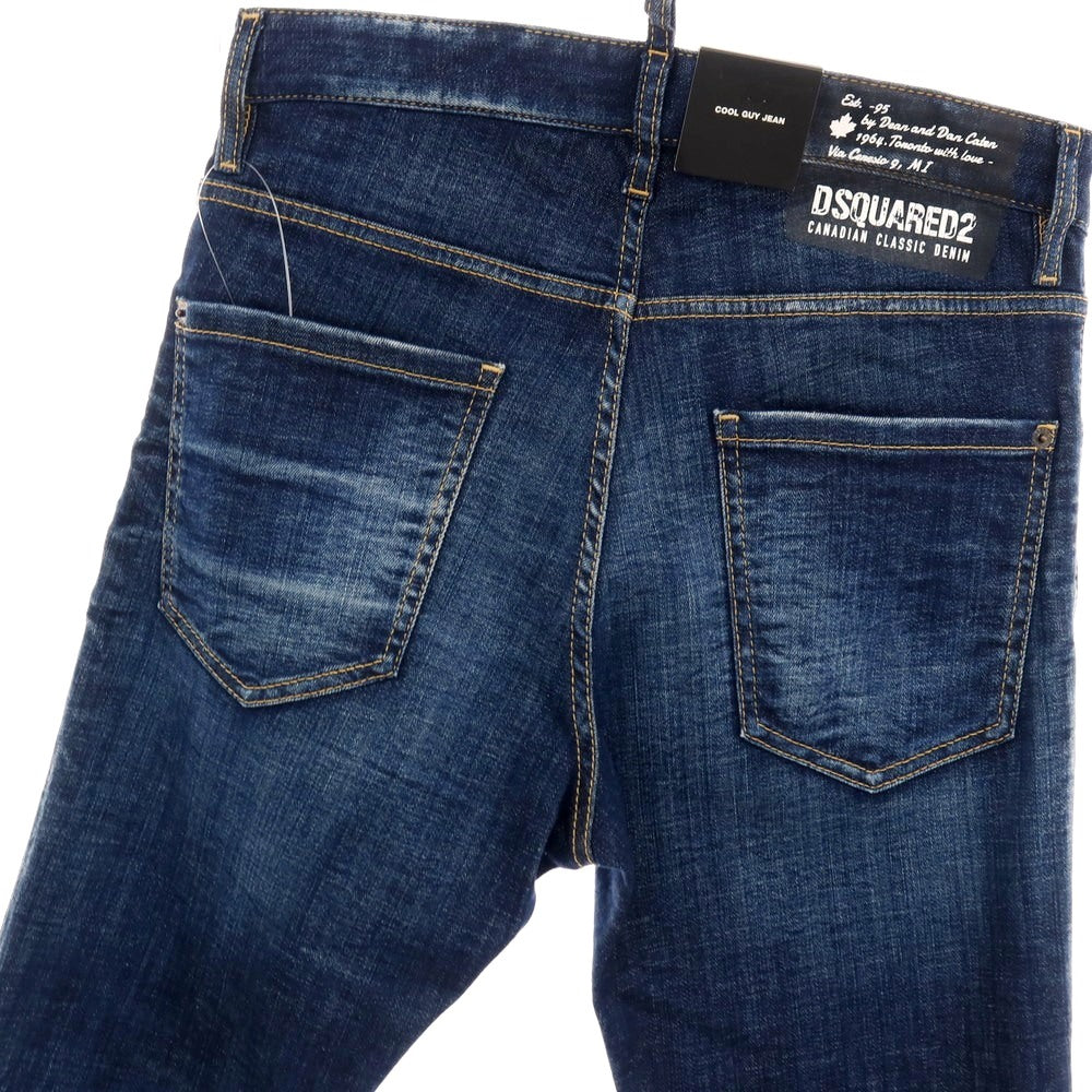【新品】ディースクエアード DSQUARED2 COOL GUY JEAN ストレッチ コットン デニムパンツ ジーンズ ネイビー【サイズ42】【 状態ランクN 】【 メンズ 】