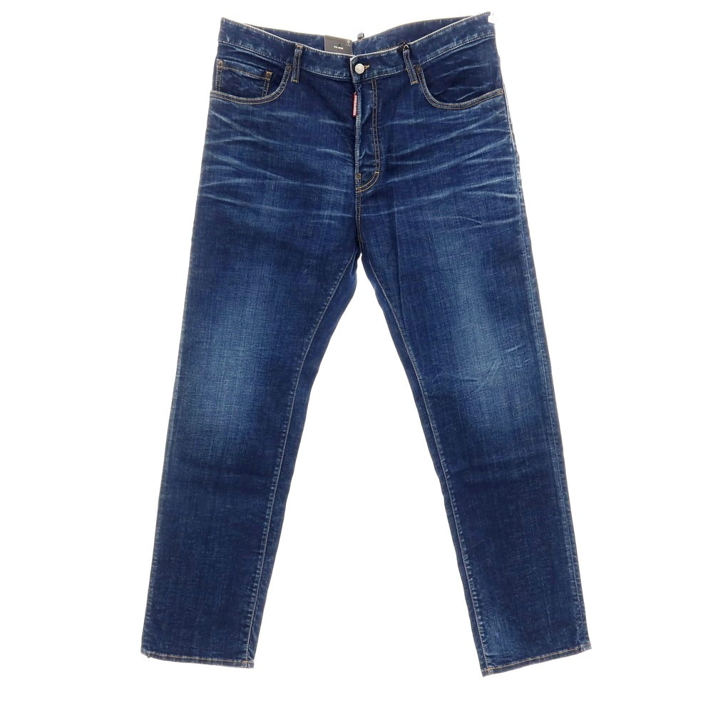 【新品】ディースクエアード DSQUARED2 642 JEAN ストレッチ コットン デニムパンツ ジーンズ ネイビー【サイズ56】【 状態ランクN 】【 メンズ 】