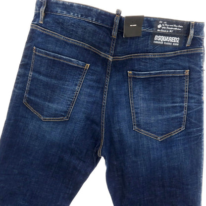 【新品】ディースクエアード DSQUARED2 642 JEAN ストレッチ コットン デニムパンツ ジーンズ ネイビー【サイズ56】【 状態ランクN 】【 メンズ 】
