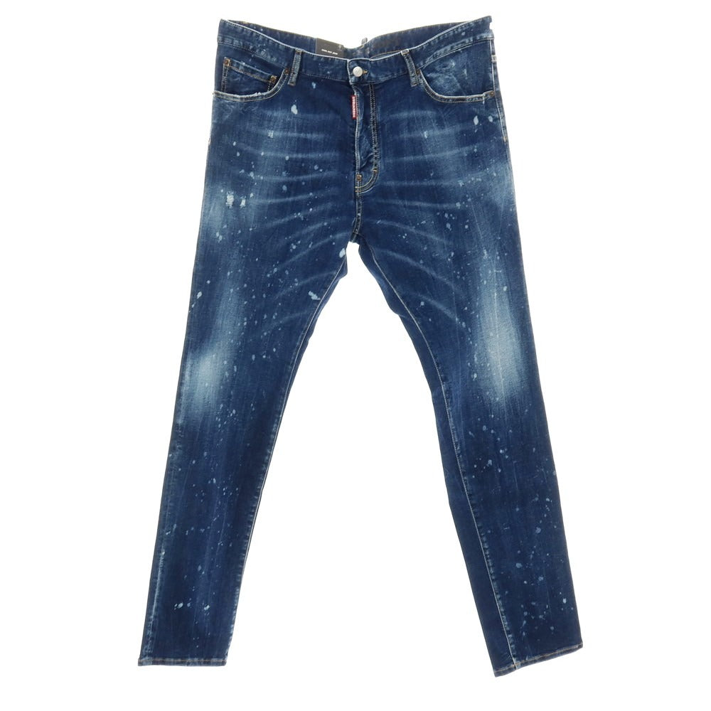 【新品】ディースクエアード DSQUARED2 COOL GUY JEAN ストレッチ コットン デニムパンツ ジーンズ ネイビー【サイズ56】【 状態ランクN 】【 メンズ 】