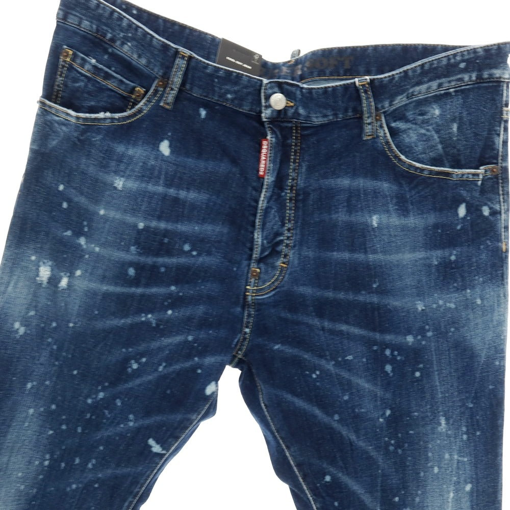 【新品】ディースクエアード DSQUARED2 COOL GUY JEAN ストレッチ コットン デニムパンツ ジーンズ ネイビー【サイズ56】【 状態ランクN 】【 メンズ 】