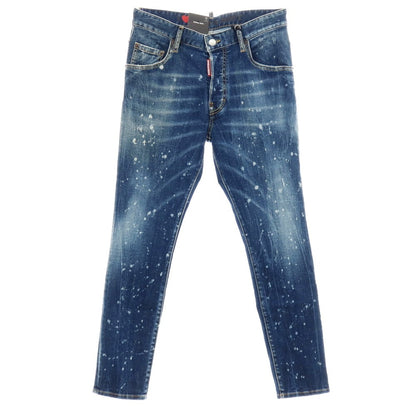 【新品】ディースクエアード DSQUARED2 SKATER JEAN ストレッチ コットン デニムパンツ ジーンズ ネイビー【サイズ44】【 状態ランクN 】【 メンズ 】