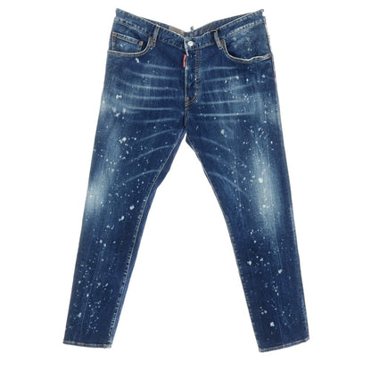 【新品】ディースクエアード DSQUARED2 SKATER JEAN ストレッチ コットン デニムパンツ ジーンズ ネイビー【サイズ56】【 状態ランクN 】【 メンズ 】