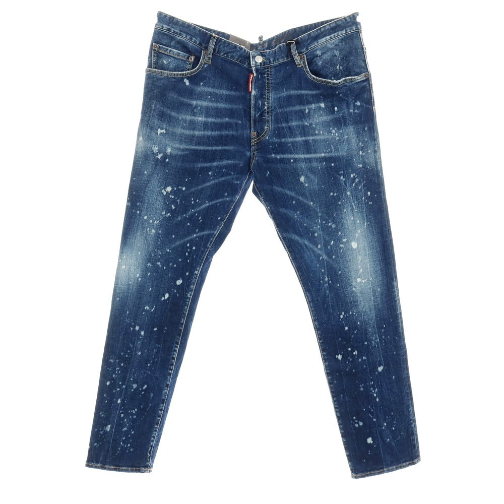【新品】ディースクエアード DSQUARED2 SKATER JEAN ストレッチ コットン デニムパンツ ジーンズ ネイビー【サイズ58】【 状態ランクN 】【 メンズ 】