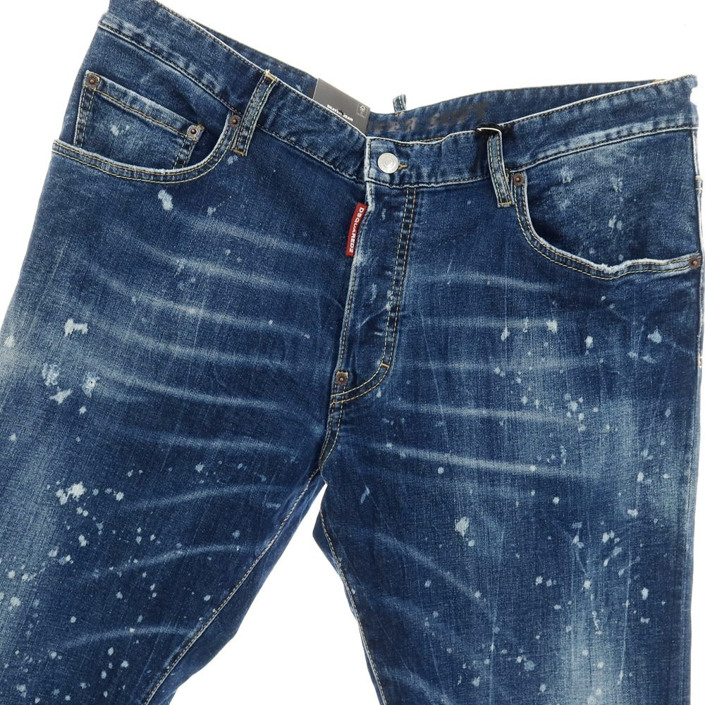 【新品】ディースクエアード DSQUARED2 SKATER JEAN ストレッチ コットン デニムパンツ ジーンズ ネイビー【サイズ58】【 状態ランクN 】【 メンズ 】
