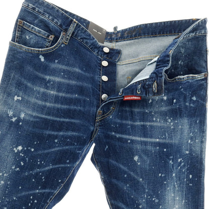 【SALE10%OFF/返品不可】【新品】ディースクエアード DSQUARED2 SKATER JEAN ストレッチ コットン デニムパンツ ジーンズ ネイビー【 サイズ58 】【 状態ランクN 】【 メンズ 】
