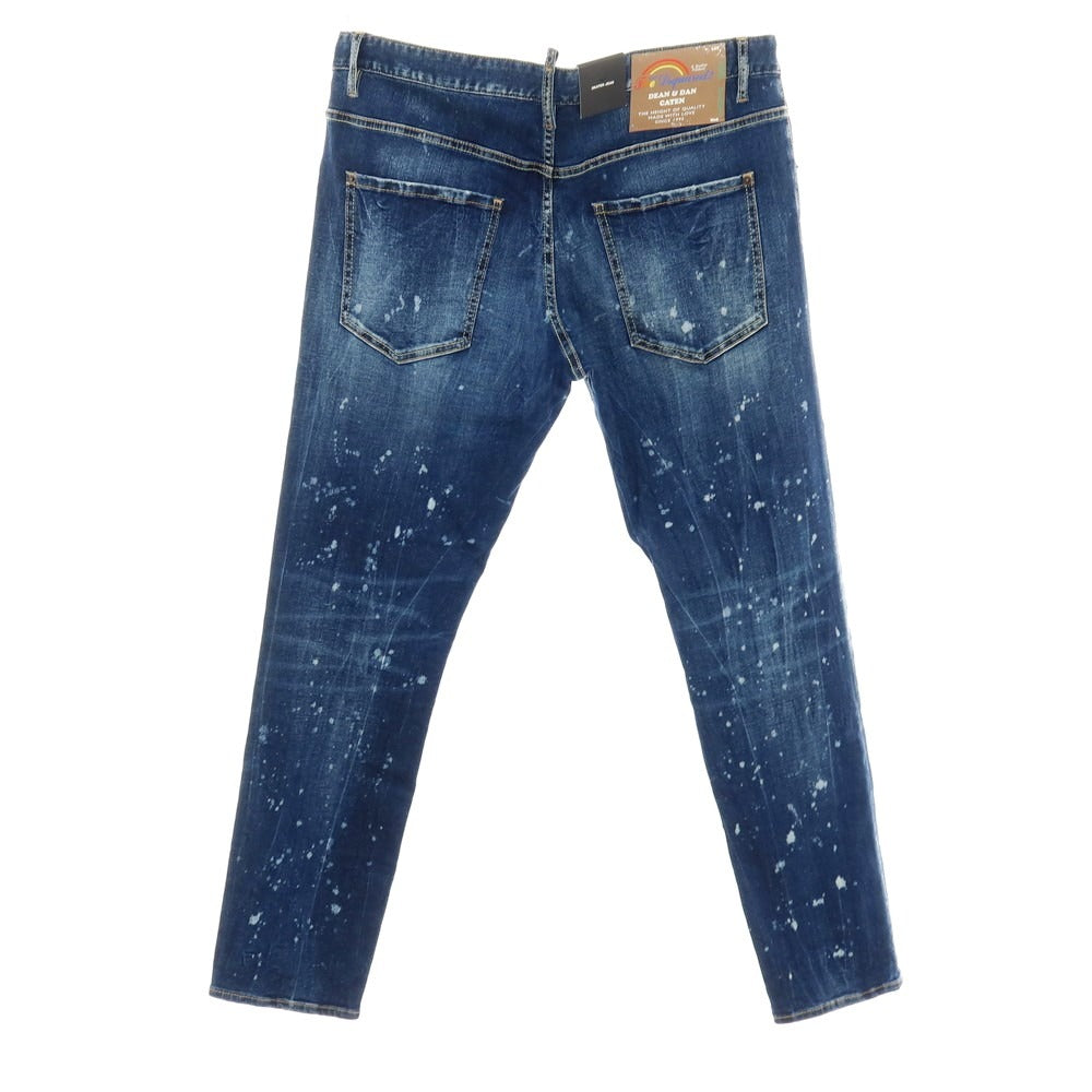【SALE10%OFF/返品不可】【新品】ディースクエアード DSQUARED2 SKATER JEAN ストレッチ コットン デニムパンツ ジーンズ ネイビー【 サイズ58 】【 状態ランクN 】【 メンズ 】
