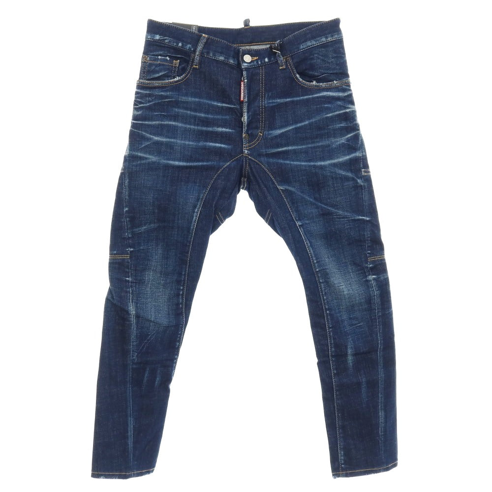 【新品】ディースクエアード DSQUARED2 TIDY BIKER JEAN ストレッチ コットン デニムパンツ ジーンズ ネイビー【サイズ44】【 状態ランクN 】【 メンズ 】