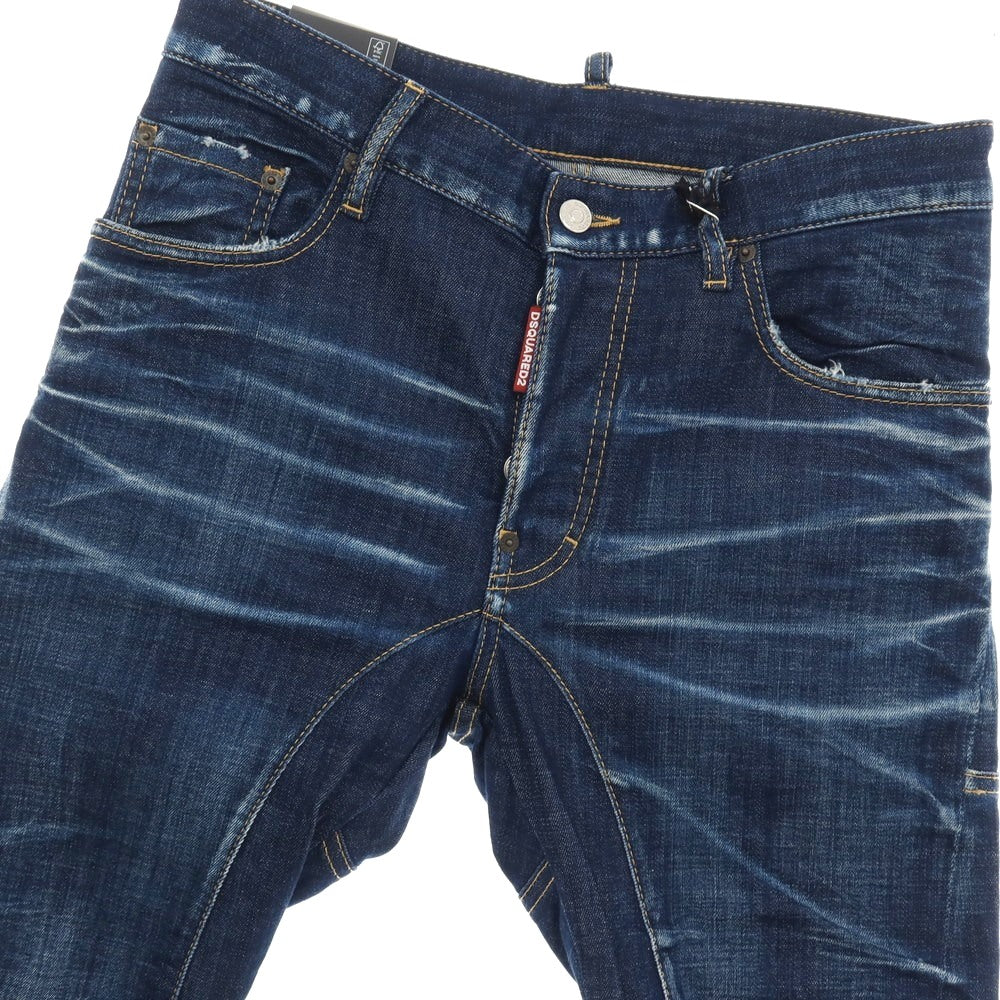 【新品】ディースクエアード DSQUARED2 TIDY BIKER JEAN ストレッチ コットン デニムパンツ ジーンズ ネイビー【サイズ44】【 状態ランクN 】【 メンズ 】