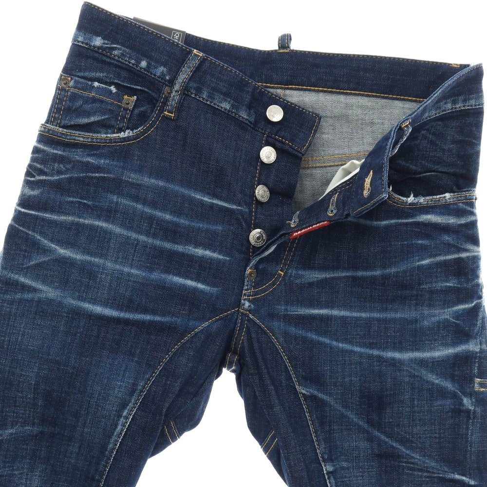 【新品】ディースクエアード DSQUARED2 TIDY BIKER JEAN ストレッチ コットン デニムパンツ ジーンズ ネイビー【サイズ44】【 状態ランクN 】【 メンズ 】