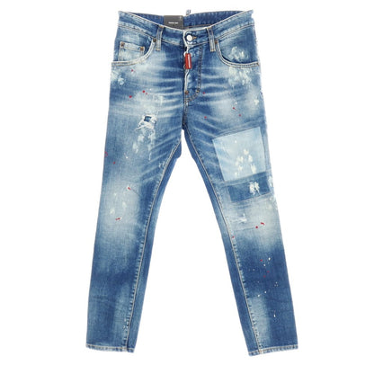 【SALE10%OFF/返品不可】【新品】ディースクエアード DSQUARED2 SKATER JEAN ストレッチ コットン デニムパンツ ジーンズ ネイビー【 サイズ42 】【 状態ランクN 】【 メンズ 】