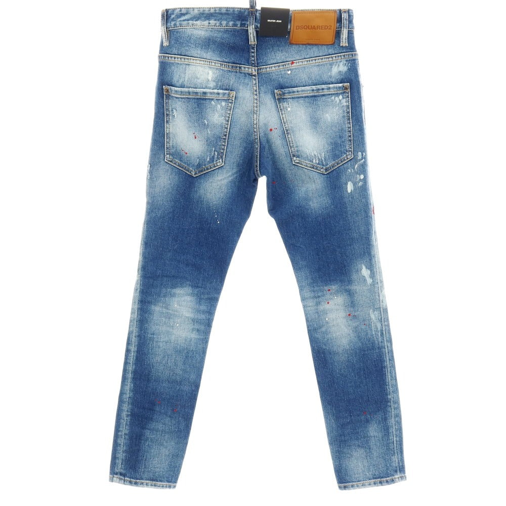 【SALE10%OFF/返品不可】【新品】ディースクエアード DSQUARED2 SKATER JEAN ストレッチ コットン デニムパンツ ジーンズ ネイビー【 サイズ42 】【 状態ランクN 】【 メンズ 】