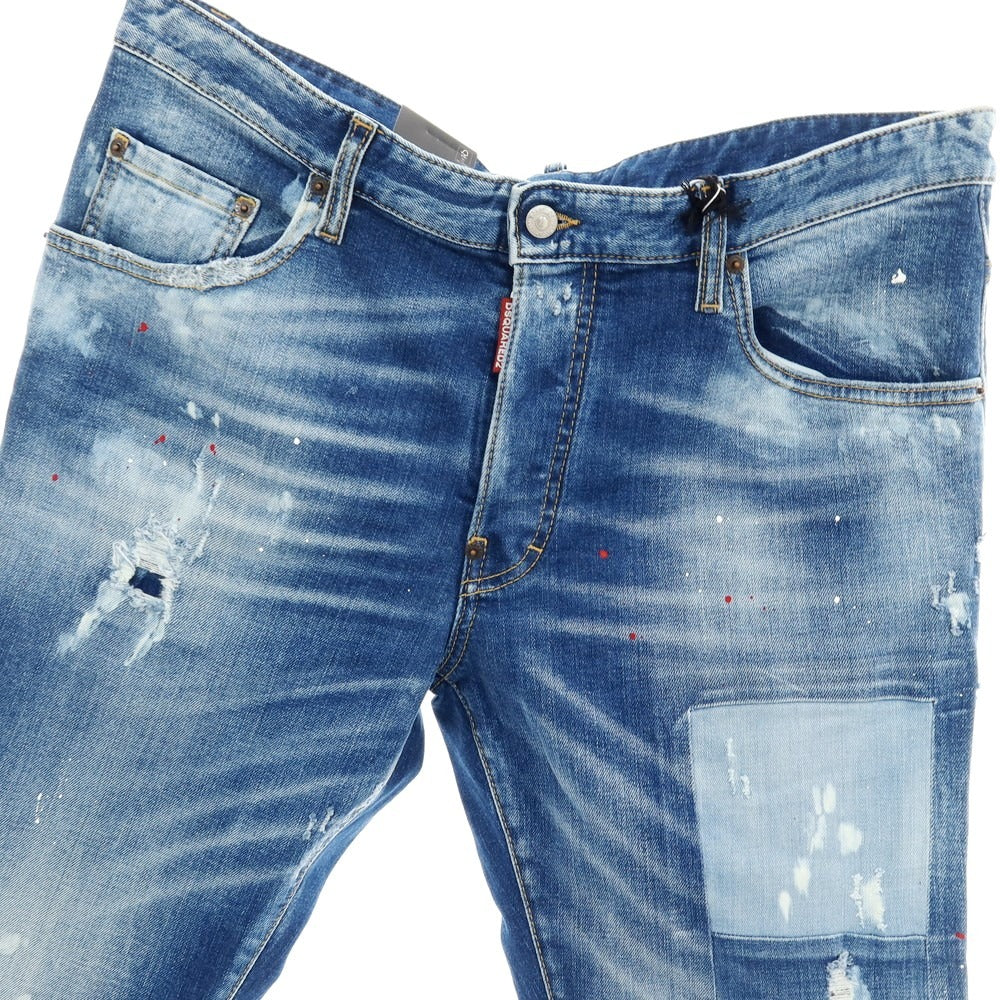 【新品】ディースクエアード DSQUARED2 SKATER JEAN ストレッチ コットン デニムパンツ ジーンズ ネイビー【サイズ56】【 状態ランクN 】【 メンズ 】