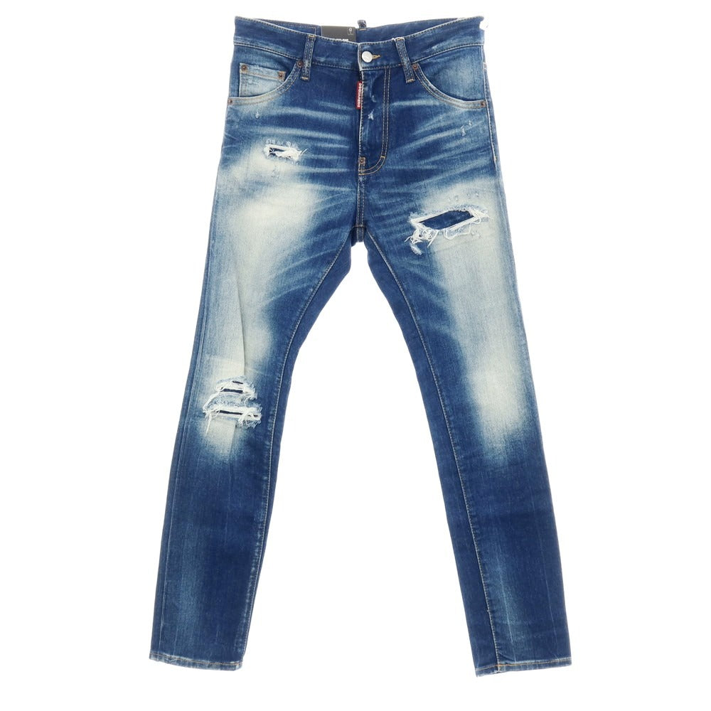 【新品】ディースクエアード DSQUARED2 COOL GUY JEAN ストレッチ コットン デニムパンツ ジーンズ ネイビー【サイズ42】【 状態ランクN 】【 メンズ 】