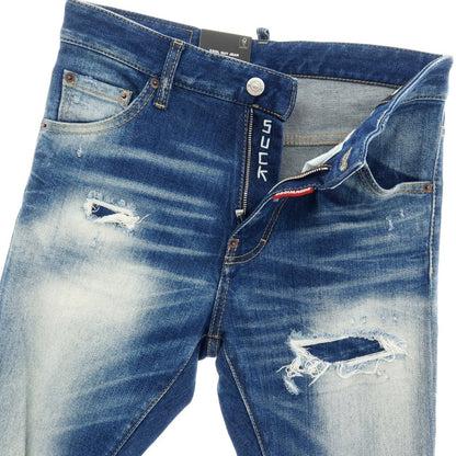 【新品】ディースクエアード DSQUARED2 COOL GUY JEAN ストレッチ コットン デニムパンツ ジーンズ ネイビー【サイズ42】【 状態ランクN 】【 メンズ 】