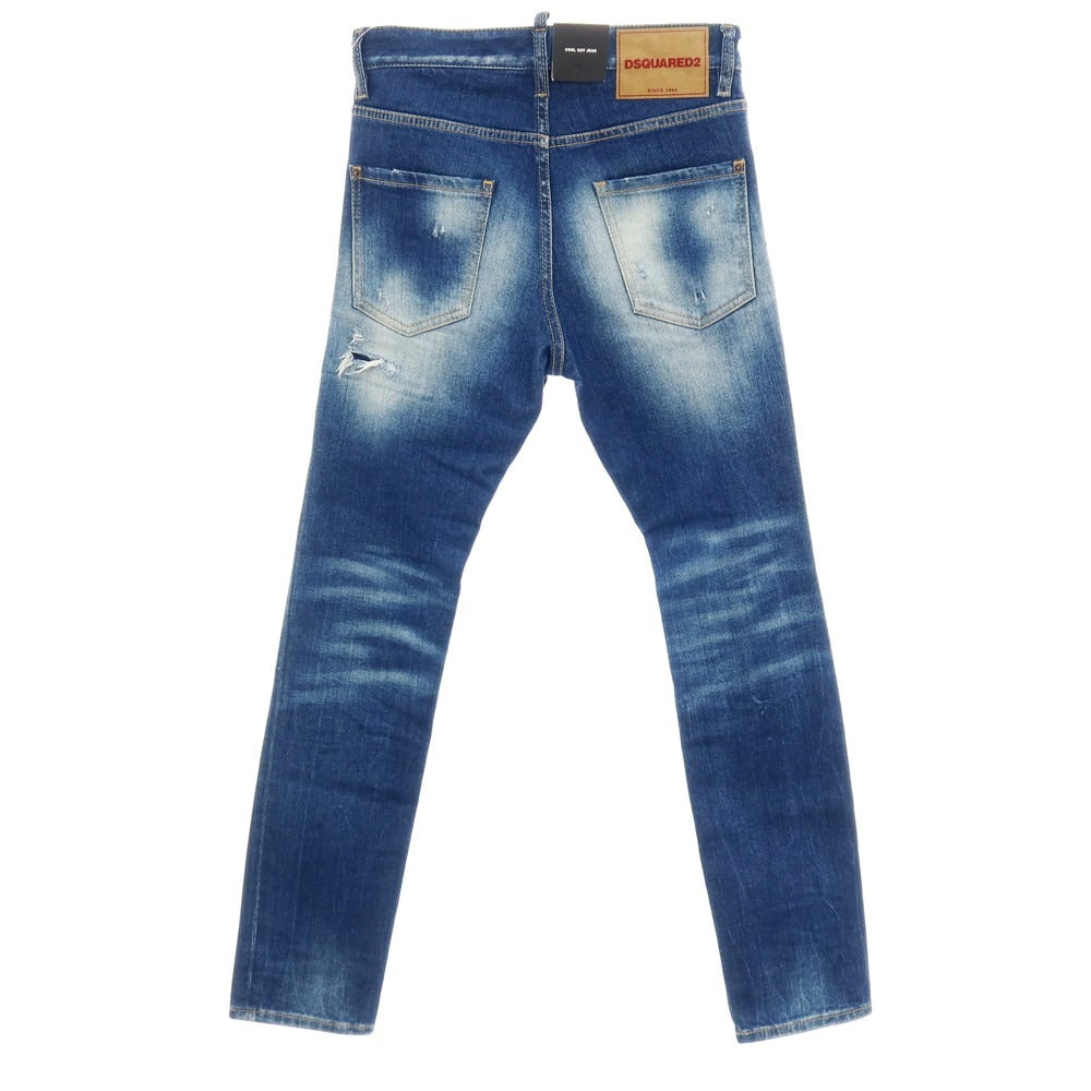 【新品】ディースクエアード DSQUARED2 COOL GUY JEAN ストレッチ コットン デニムパンツ ジーンズ ネイビー【サイズ42】【 状態ランクN 】【 メンズ 】