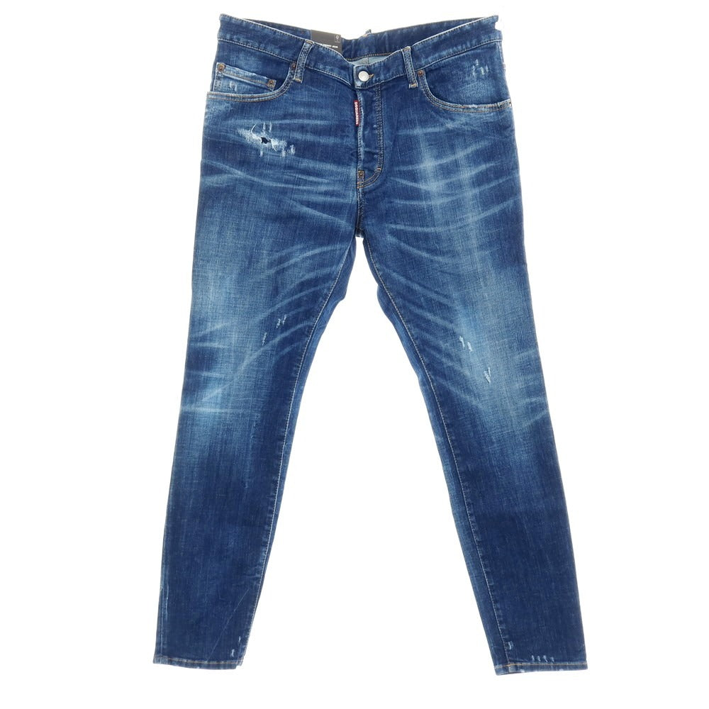 【新品】ディースクエアード DSQUARED2 SUPER TWINKY JEAN ストレッチ コットンポリエステル デニムパンツ ジーンズ ネイビー【サイズ54】【 状態ランクN 】【 メンズ 】