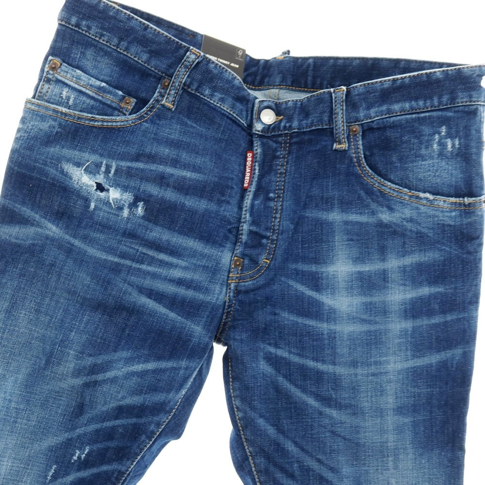 【新品】ディースクエアード DSQUARED2 SUPER TWINKY JEAN ストレッチ コットンポリエステル デニムパンツ ジーンズ ネイビー【サイズ54】【 状態ランクN 】【 メンズ 】