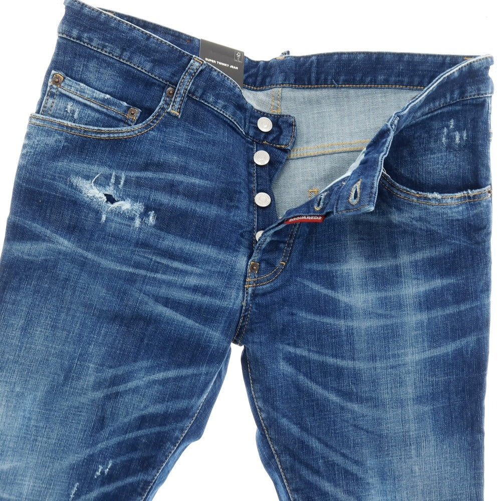 【新品】ディースクエアード DSQUARED2 SUPER TWINKY JEAN ストレッチ コットンポリエステル デニムパンツ ジーンズ ネイビー【サイズ54】【 状態ランクN 】【 メンズ 】
