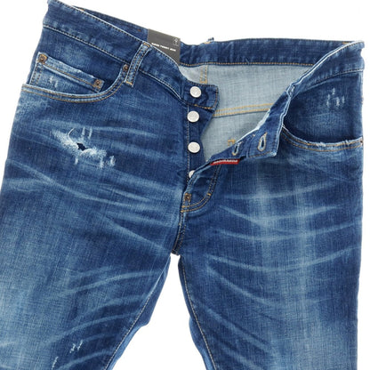 【新品】ディースクエアード DSQUARED2 SUPER TWINKY JEAN ストレッチ コットンポリエステル デニムパンツ ジーンズ ネイビー【サイズ54】【 状態ランクN 】【 メンズ 】