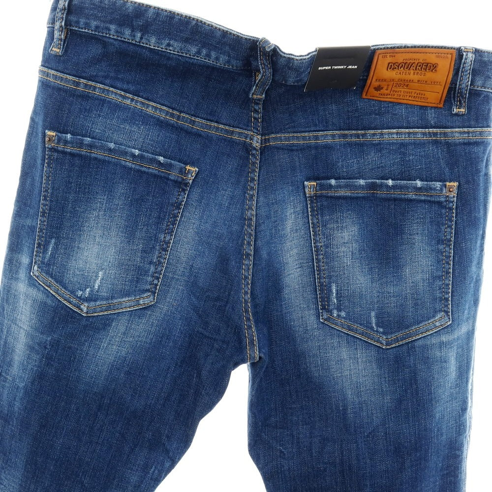 【新品】ディースクエアード DSQUARED2 SUPER TWINKY JEAN ストレッチ コットンポリエステル デニムパンツ ジーンズ ネイビー【サイズ54】【 状態ランクN 】【 メンズ 】