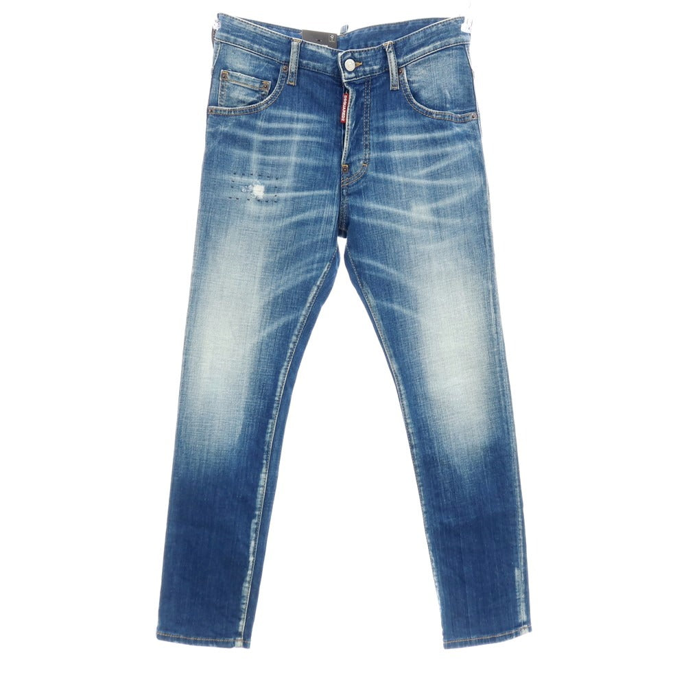 【新品】ディースクエアード DSQUARED2 SKATER JEAN ストレッチ コットン デニムパンツ ジーンズ ネイビー【サイズ42】【 状態ランクN 】【 メンズ 】