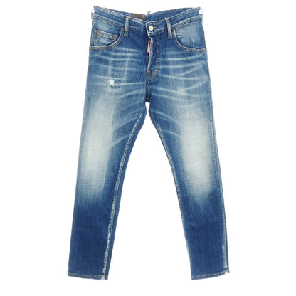 【新品】ディースクエアード DSQUARED2 SKATER JEAN ストレッチ コットン デニムパンツ ジーンズ ネイビー【サイズ42】【 状態ランクN 】【 メンズ 】