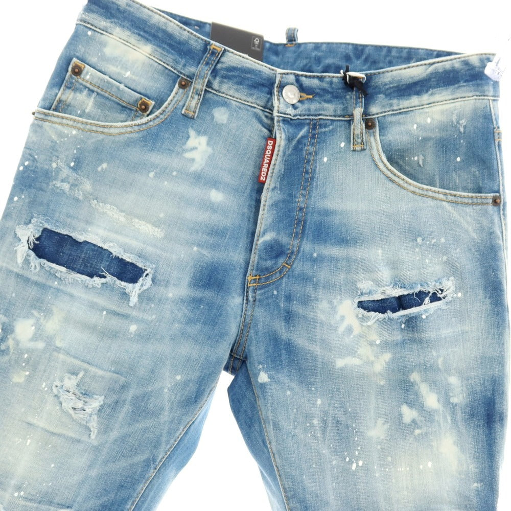 【新品】ディースクエアード DSQUARED2 SAILOR JEAN ストレッチ コットンポリエステル デニムパンツ ジーンズ ブルー【サイズ42】【 状態ランクN 】【 メンズ 】
